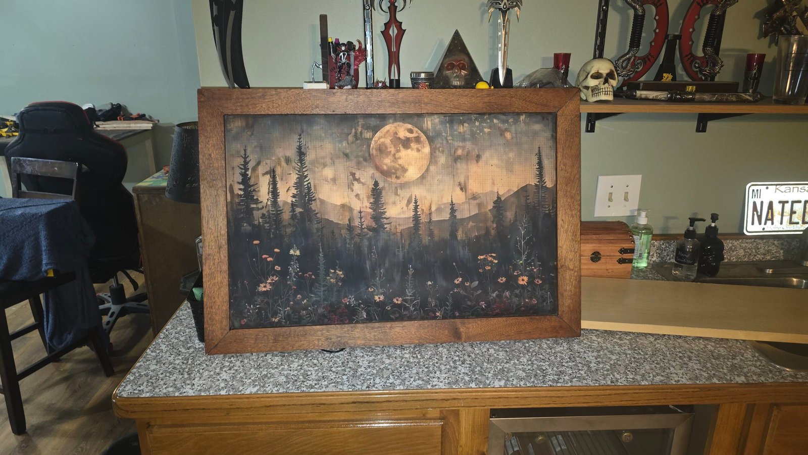 Mahogany frame with Warm Original finish