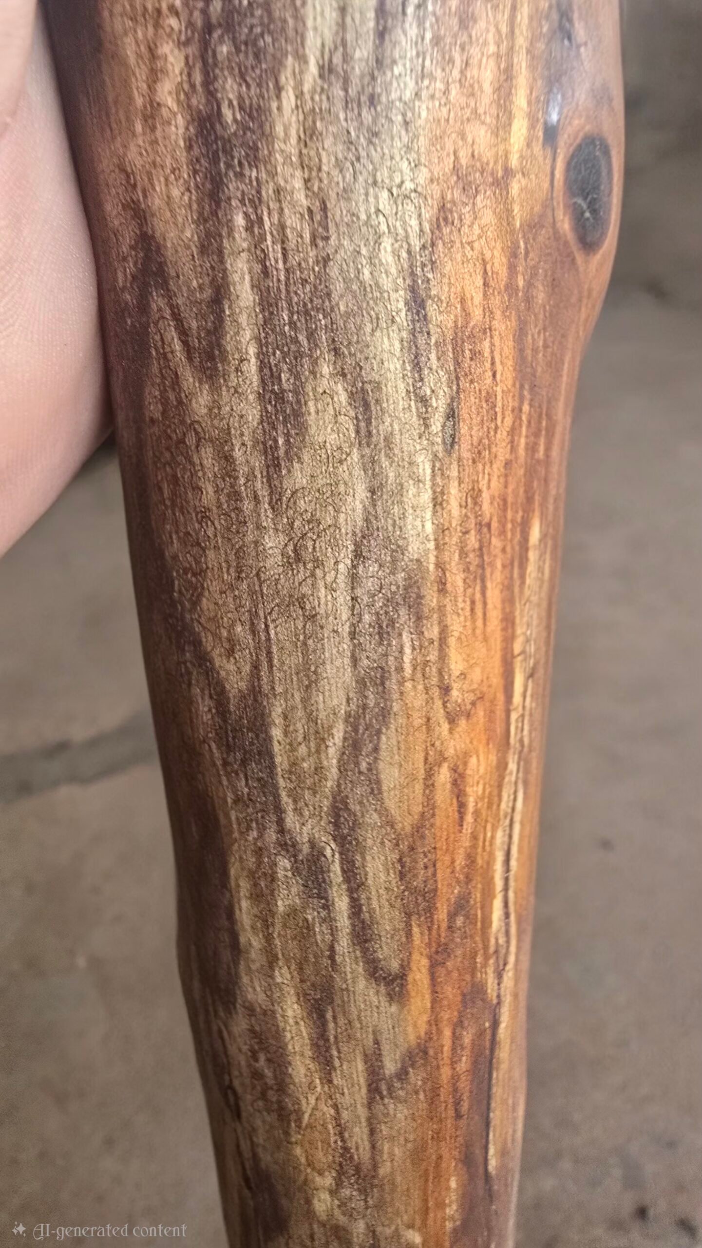 close up of a cane with Emberforge finish